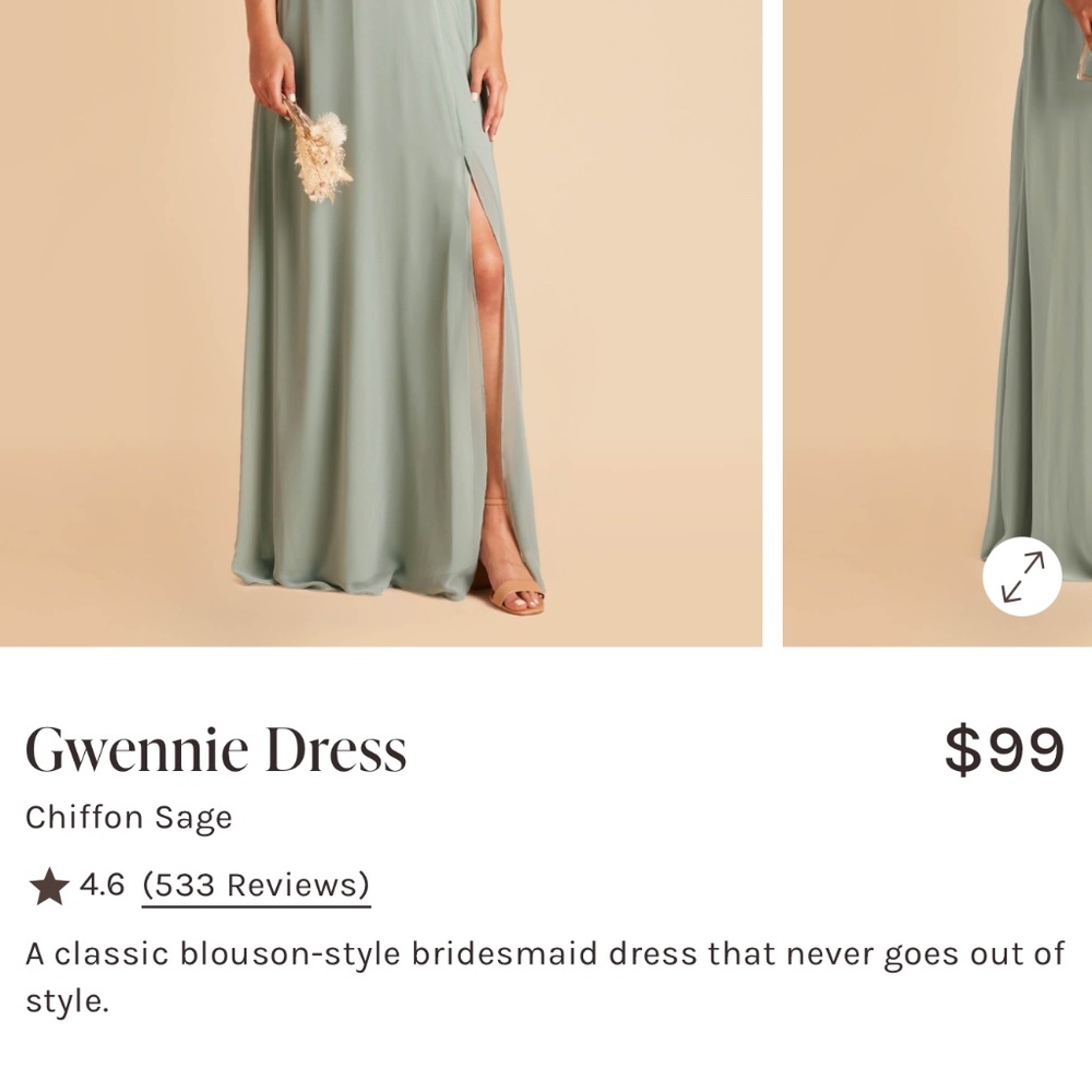 Gwennie Chiffon Sage Bridesmaid Dress